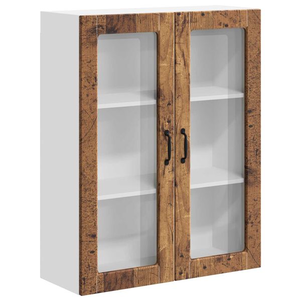 vidaXL Pensile cucina con porta Lucca Legno antico 80 x 31 x 100 cm