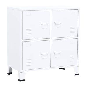 vidaXL Armadio Classificatore Industriale Bianco 75x40x80 cm Acciaio