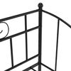 vidaXL Divano Letto Telaio Nero in Metallo 90x200 cm
