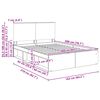 vidaXL Struttura del letto Grigio Sonoma 160 x 200 cm Pino massello