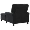 vidaXL Chaise Lounge con cuscino Nero 91 x 157 x 91 cm Velluto