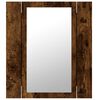 vidaXL Mobile Bagno Specchio LED Rovere Fumo 40x12x45cm Multistrato