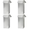 vidaXL Recinto per lumache 4 pz 13,5 x 13,5 x 25 cm Acciaio zincato