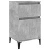 vidaXL Comodino Grigio Cemento 40x35x70 cm