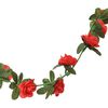 vidaXL Ghirlande Fiori Artificiali Natale 6 pz Rosso 240 cm