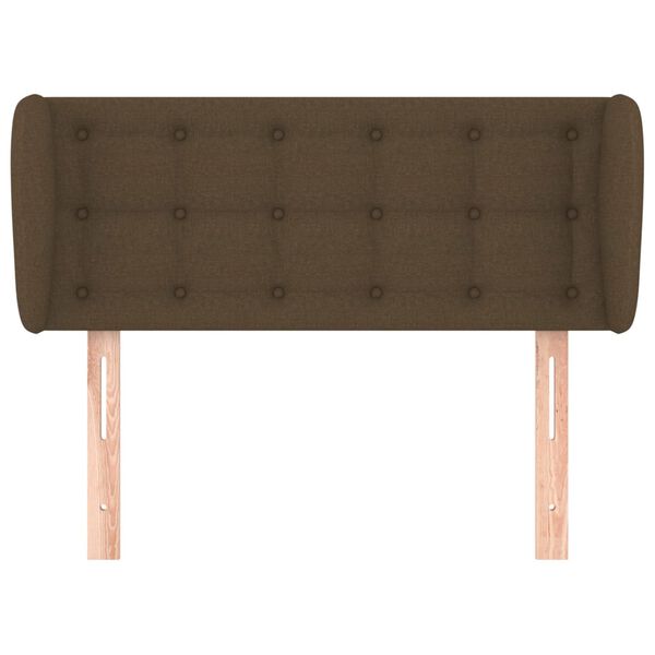 vidaXL Testiera ad Orecchio Marrone Scuro 93x23x78/88 cm in Tessuto