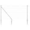 vidaXL Recinzione con Posto Argento 1 x 10 m Acciaio
