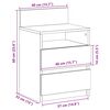 vidaXL Comodini 2 pz con 2 Cassetti Bianchi 40x33x60 cm