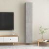 vidaXL Mobili TV 2pz Grigio Cemento 30,5x30x90 cm Legno Multistrato