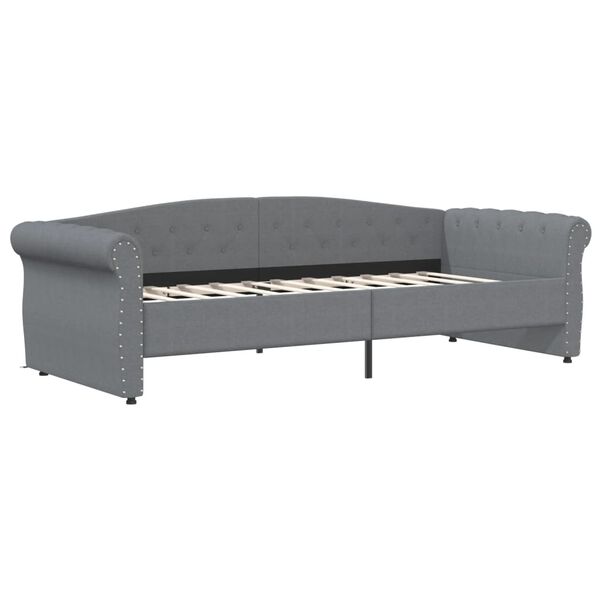 vidaXL Dormeuse con Materasso USB Grigio Chiaro in Tessuto 90x200 cm