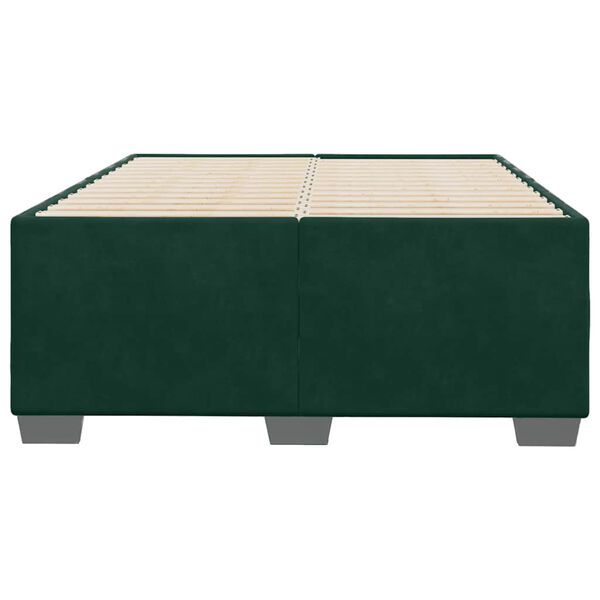vidaXL Giroletto senza Materasso Verde Scuro 120x190 cm Velluto