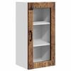 vidaXL Mobile in vetro da parete LUCCA Legno antico 40 x 31 x 80 cm