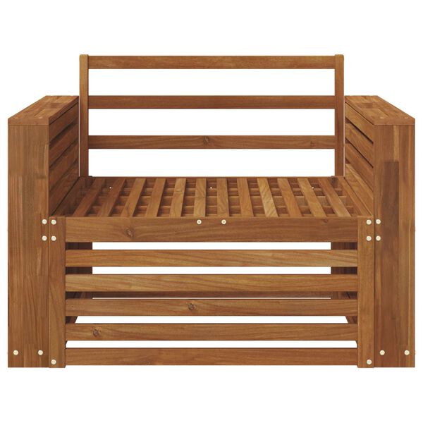 vidaXL 2 Pezzo Divano con Braccioli Legno di Acacia Massello Naturale