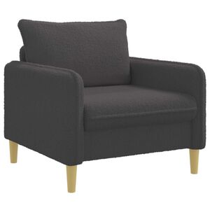 vidaXL Poltrona XL Grigio Scuro Boucl&eacute;