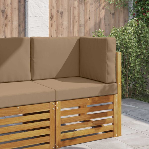 vidaXL Cuscino per divano da esterno 3 pcs Talpa Poliestere