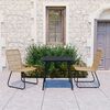 vidaXL Set da Pranzo da Giardino 3 pz in Polyrattan e Vetro