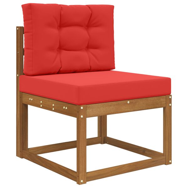 vidaXL Cuscino per divano da esterno 2 pcs Rosso Poliestere