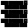 vidaXL Piastrella subway 20 pz Nero 30 x 30 cm Poliuretano e PET