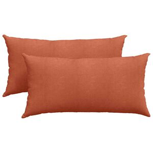 vidaXL Cuscini da Divano 2 pcs Rosso Arancio 80 x 40 cm