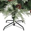 vidaXL Albero di Natale con Luci e Pigne Verde e Bianco 120cm PVC e PE