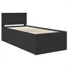 vidaXL Daybed con cassetto Nero 90 x 190 cm Legno multistrato