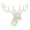 vidaXL Testa di Renna con 140 LED colorato 60 cm Acrilico