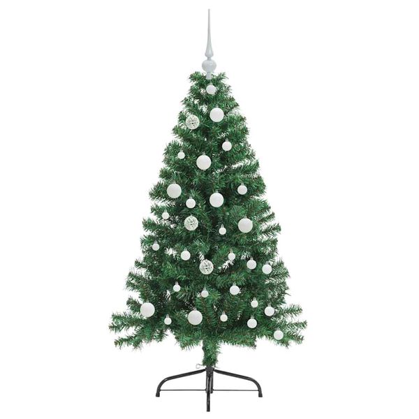 vidaXL Albero di Natale artificiale con luci integrate Verde 120 cm