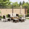 vidaXL Set Divano da Giardino 6 pcs Marrone e Crema polyrattan