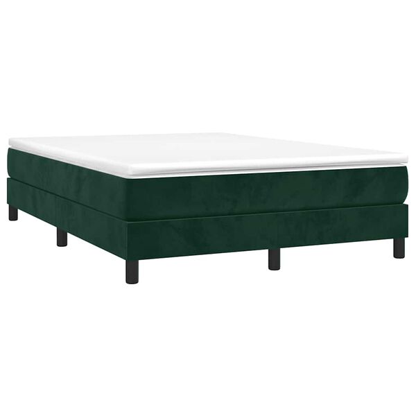 vidaXL Struttura Letto a Rete a Molle Verde Scuro 140x200 cm in Velluto