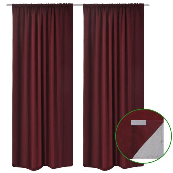 vidaXL Tende Oscuranti 2 Strati 2 pz 140 x 245 cm Bordeaux
