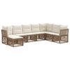 vidaXL Set Divano da Giardino 8 pcs Beige polyrattan