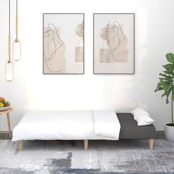 vidaXL Divano Letto a 2 Posti Grigio Chiaro in Tessuto