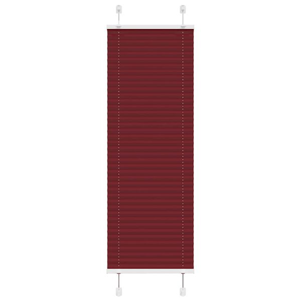 vidaXL Tenda Plissettata Rosso Bordeaux 45x100 cm Larghezza Tessuto