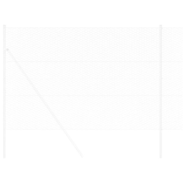 vidaXL Recinzione Esagonale Argento 1.6 x 25 m Acciaio zincato