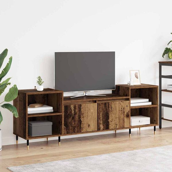 vidaXL Mobile TV Legno vecchio 160 x 35 x 55 cm Legno multistrato