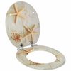 vidaXL Sedile per toilette con chiusura morbida Giallo e Bianco