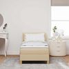 vidaXL Letto a molle con materasso Crema 200 x 80 cm Tessuto