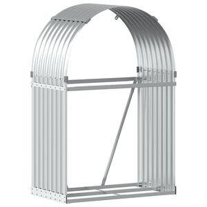 vidaXL Portaceppi Argento 80x45x120 cm in Acciaio Zincato