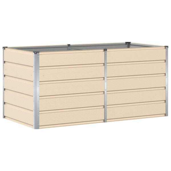 vidaXL Fioriera Avorio 160 x 80 x 75 cm Acciaio