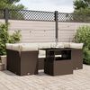 vidaXL Set Divani da Giardino 7 pz con Cuscini Marrone in Polyrattan