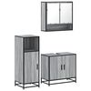 vidaXL Set Mobili da Bagno 3 pz Grigio Sonoma in Legno Multistrato