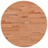 vidaXL Piano per Tavolo &Oslash;50x2,5 cm Rotondo in Legno Massello di Faggio