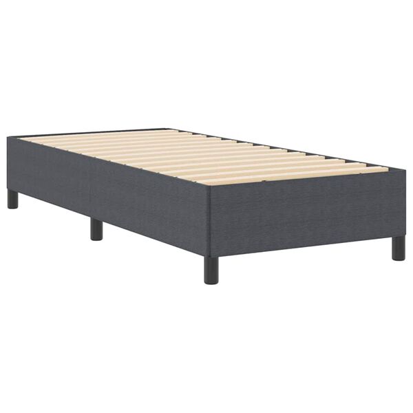 vidaXL Letto a molle Grigio scuro 90 x 200 cm Tessuto in Cords