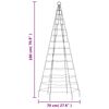 vidaXL Albero di Natale a LED su Pennone 200 LED Bianco Caldo 180 cm