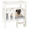 vidaXL Cuccia per Cani Bianco 65,5x50,5x70 cm in Legno Massello di Pino