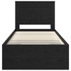 vidaXL Struttura del letto Nero 100 x 200 cm Pino massello