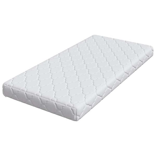 vidaXL Materasso con Strato di Cocco Bianco 120 x 60 cm Schiuma PU