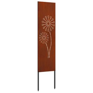 vidaXL Schermo per privacy in giardino Traforo Ruggine 32 x 140 cm