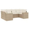 vidaXL Set Divano da Giardino 6 pz con Cuscini Beige in Polyrattan