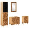 vidaXL Set di Armadi da Bagno 4 pz Legno di mango massello